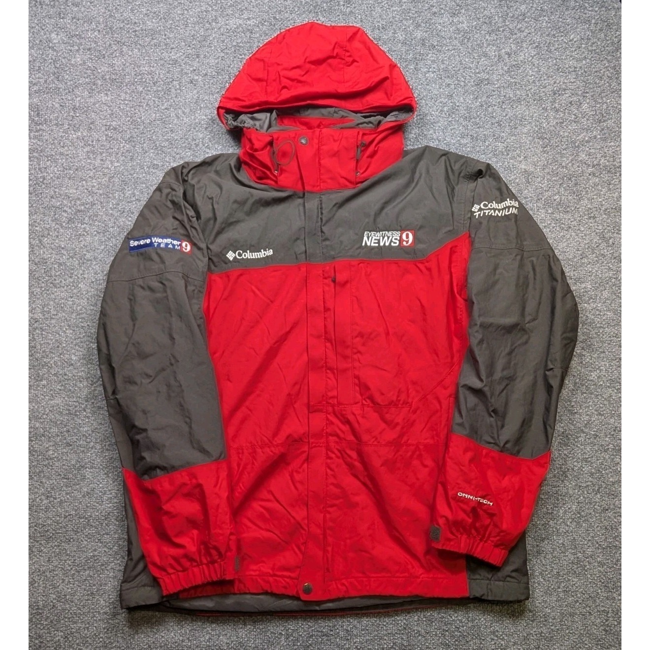 Columbia Titanium Jacket Mens Large Eyewitness News 9 Severe Weather Team Rare